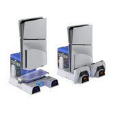 DOBE For PS5 slim host multifunctional heat dissipation base For P5 game controller charging and disc storage - CompuMe